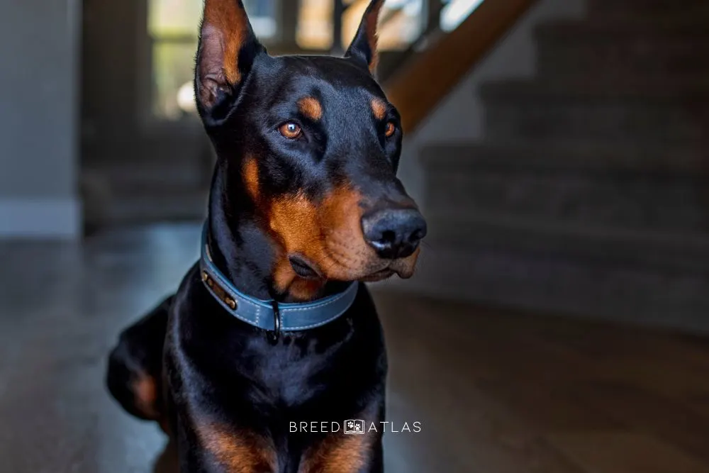 blue and rust doberman