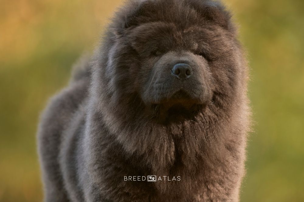 blue chow chow in nature