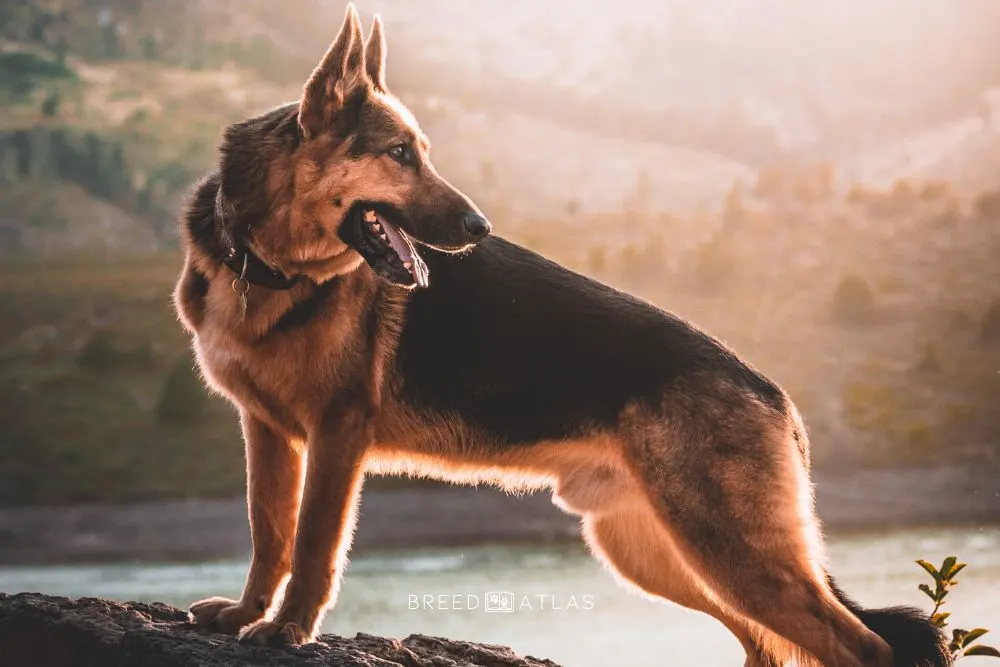 german shepherd in nature