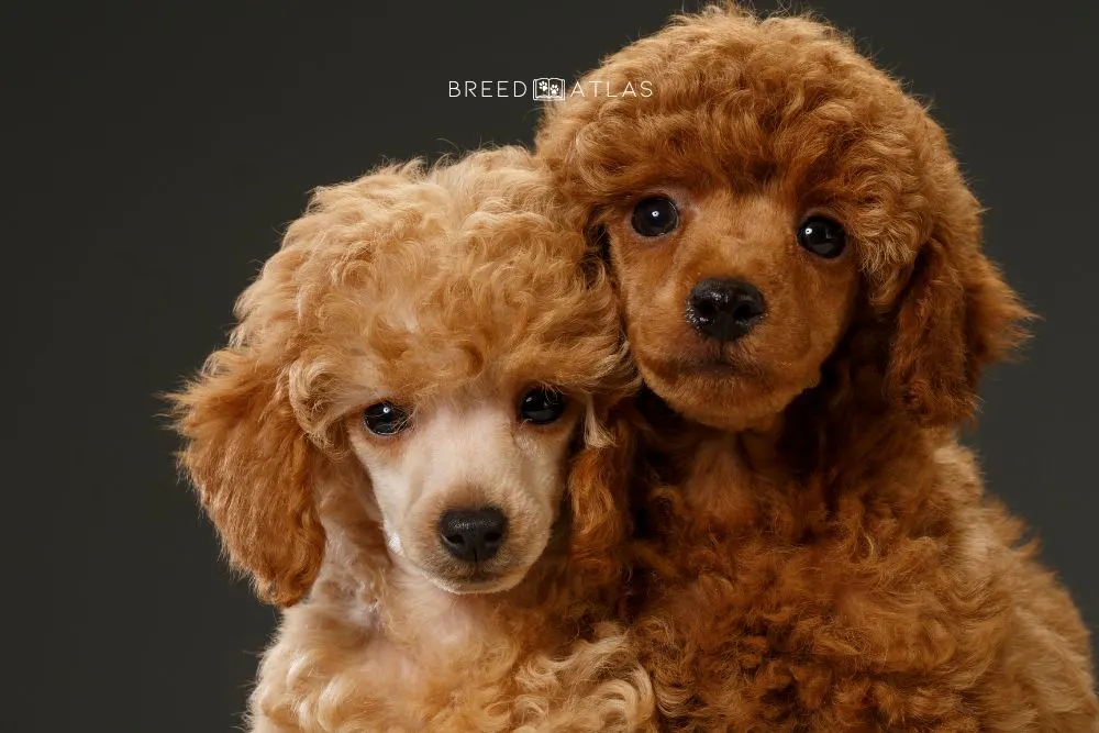 two poodle puppies