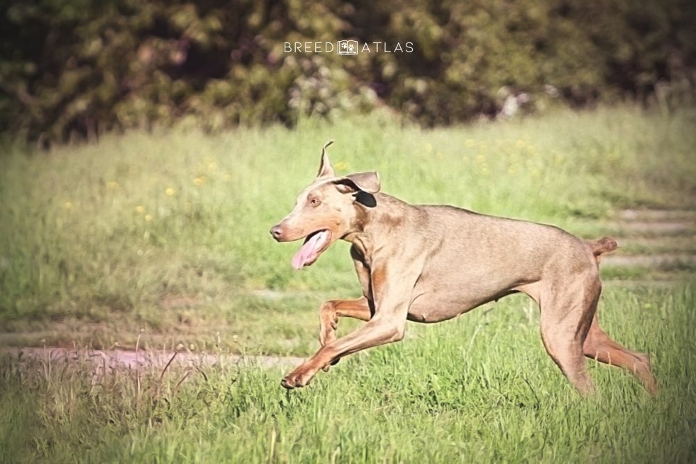 solid fawn doberman