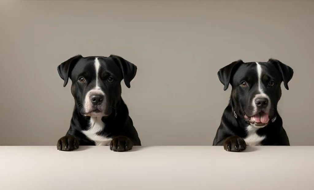 Staffordshire Bull Terrier and Newfoundland crossbreed